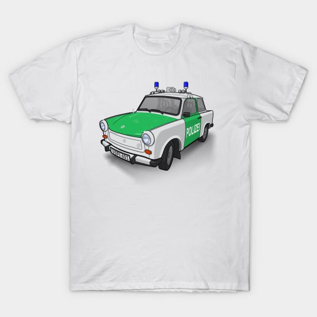 Volkspolizei Trabant 601, Colour T-Shirt by BurrowsImages